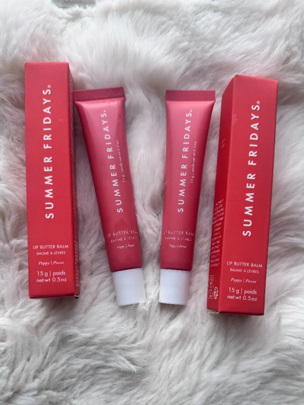 2pcs/ Poppy /Summer Fridays Lip Butter Balm Conditioning Lip Mask Care New box